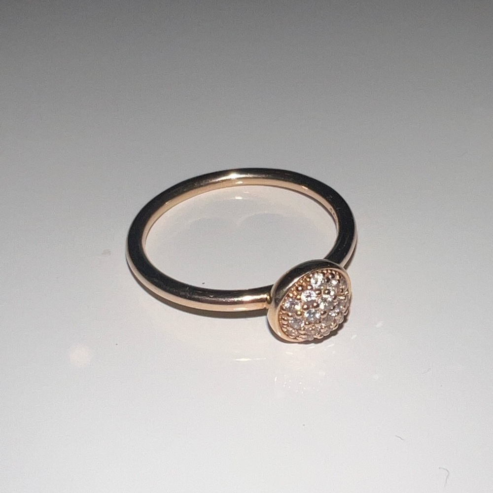 Pandora Gold Ring with Sparkling Accents